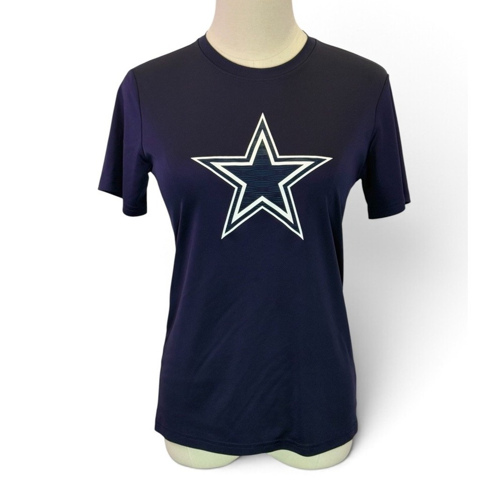 Dallas Cowboys NFL Athletic Navy Blue Short Sleeve Shirt Youth Size 14-16